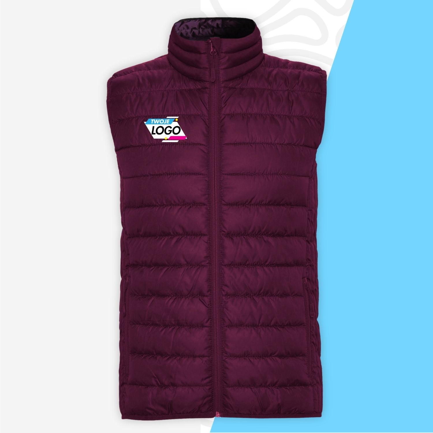 Kamizelka ocieplana z własnym nadrukiem