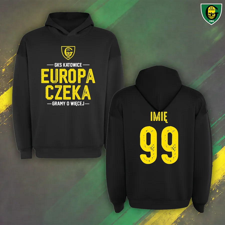 Czarna bluza klubowa z nazwiskiem i numerem na plecach